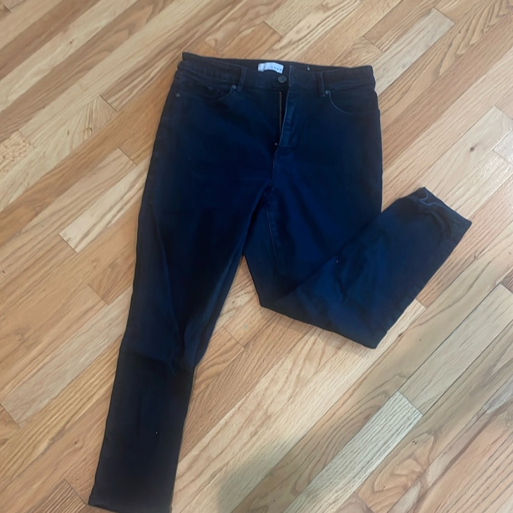 LOFT the Curvy Skinny Jean in black, size 10P (30).